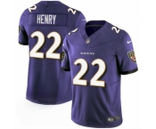 Youth Baltimore Ravens #22 Derrick Henry Purple 2023 F.U.S.E. Vapor Limited Football Stitched Jersey