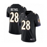 Youth Baltimore Ravens #28 Justin Bethel Black Alternate Vapor Untouchable Limited Player Football Jersey