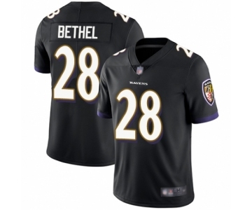 Youth Baltimore Ravens #28 Justin Bethel Black Alternate Vapor Untouchable Limited Player Football Jersey