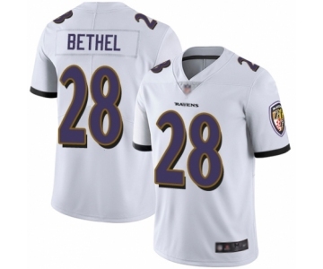 Youth Baltimore Ravens #28 Justin Bethel White Vapor Untouchable Limited Player Football Jersey