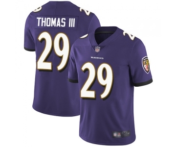 Youth Baltimore Ravens #29 Earl Thomas III Purple Team Color Vapor Untouchable Limited Player Football Jersey