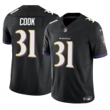 Youth Baltimore Ravens #31 Dalvin Cook Black 2024 F.U.S.E. Stitched Jersey