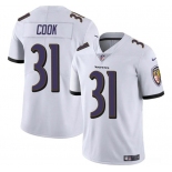 Youth Baltimore Ravens #31 Dalvin Cook White Stitched Jersey