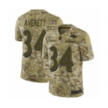 Youth Baltimore Ravens #34 Anthony Averett Limited Camo 2018 Salute to Service Football Jersey