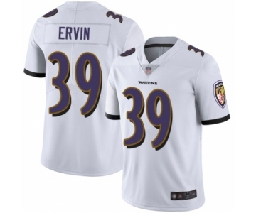 Youth Baltimore Ravens #39 Tyler Ervin White Vapor Untouchable Limited Player Football Jersey