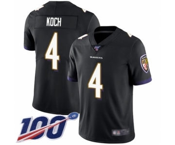 Youth Baltimore Ravens #4 Sam Koch Black Alternate Vapor Untouchable Limited Player 100th Season Football Jersey