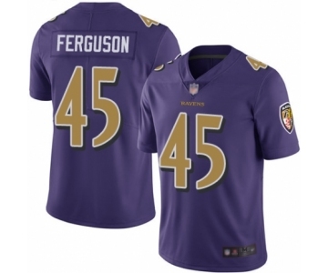 Youth Baltimore Ravens #45 Jaylon Ferguson Limited Purple Rush Vapor Untouchable Football Jersey