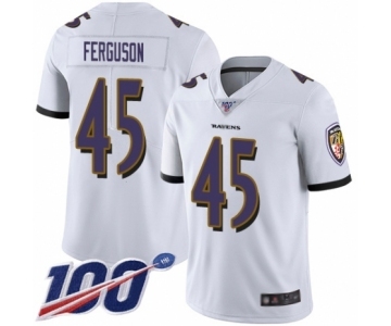 Youth Baltimore Ravens #45 Jaylon Ferguson White Vapor Untouchable Limited Player 100th Season Football Jersey