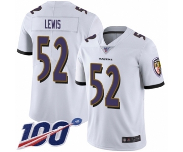 Youth Baltimore Ravens #52 Ray Lewis White Vapor Untouchable Limited Player 100th Season Football Jersey