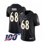 Youth Baltimore Ravens #68 Matt Skura Black Alternate Vapor Untouchable Limited Player 100th Season Football Jersey