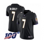 Youth Baltimore Ravens #7 Trace McSorley Black Alternate Vapor Untouchable Limited Player 100th Season Football Jersey