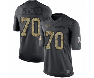 Youth Baltimore Ravens #70 Ben Powers Limited Black 2016 Salute to Service Football Jersey