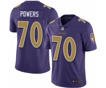 Youth Baltimore Ravens #70 Ben Powers Limited Purple Rush Vapor Untouchable Football Jersey