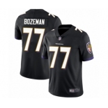 Youth Baltimore Ravens #77 Bradley Bozeman Black Alternate Vapor Untouchable Limited Player Football Jersey