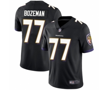 Youth Baltimore Ravens #77 Bradley Bozeman Black Alternate Vapor Untouchable Limited Player Football Jersey