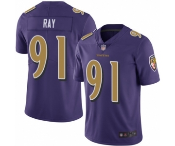 Youth Baltimore Ravens #91 Shane Ray Limited Purple Rush Vapor Untouchable Football Jersey