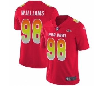 Youth Baltimore Ravens #98 Brandon Williams Limited Red AFC 2019 Pro Bowl Football Jersey