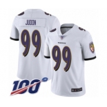 Youth Baltimore Ravens #99 Matt Judon White Vapor Untouchable Limited Player 100th Season Football Jersey