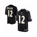 Youth Nike Baltimore Ravens #12 Mike Wallace Limited Black Alternate NFL Jersey