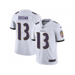 Youth Nike Baltimore Ravens #13 John Brown White Stitched NFL Vapor Untouchable Limited Jersey