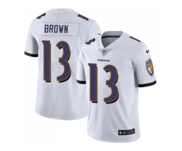 Youth Nike Baltimore Ravens #13 John Brown White Stitched NFL Vapor Untouchable Limited Jersey