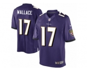 Youth Nike Baltimore Ravens #17 Mike Wallace Limited Purple Team Color NFL Jersey