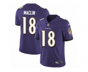 Youth Nike Baltimore Ravens #18 Jeremy Maclin Purple Team Color Vapor Untouchable Limited Player NFL Jersey