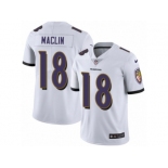 Youth Nike Baltimore Ravens #18 Jeremy Maclin White Vapor Untouchable Limited Player NFL Jersey