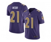 Youth Nike Baltimore Ravens #21 Lardarius Webb Limited Purple Rush NFL Jersey