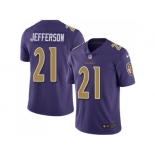 Youth Nike Baltimore Ravens #21 Tony Jefferson Purple Stitched NFL Limited Rush Jersey