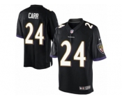 Youth Nike Baltimore Ravens #24 Brandon Carr Limited Black Alternate NFL Jersey