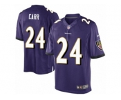 Youth Nike Baltimore Ravens #24 Brandon Carr Limited Purple Team Color NFL Jersey