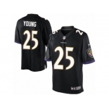 Youth Nike Baltimore Ravens #25 Tavon Young Limited Black Alternate NFL Jersey