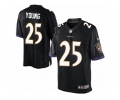 Youth Nike Baltimore Ravens #25 Tavon Young Limited Black Alternate NFL Jersey