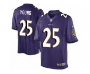 Youth Nike Baltimore Ravens #25 Tavon Young Limited Purple Team Color NFL Jersey