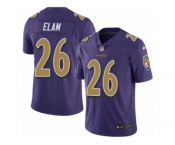 Youth Nike Baltimore Ravens #26 Matt Elam Limited Purple Rush NFL Jersey