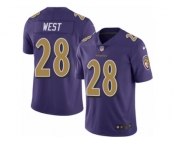 Youth Nike Baltimore Ravens #28 Terrance West Limited Purple Rush NFL Jersey