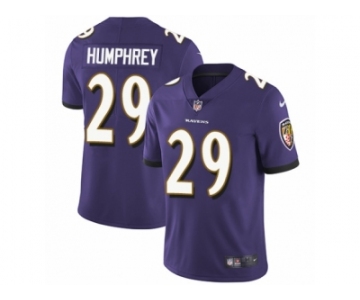 Youth Nike Baltimore Ravens #29 Marlon Humphrey Vapor Untouchable Limited Purple Team Color NFL Jersey