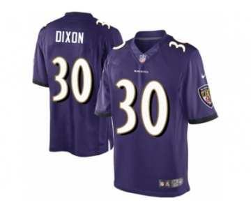 Youth Nike Baltimore Ravens #30 Kenneth Dixon Limited Purple Team Color NFL Jersey