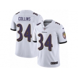 Youth Nike Baltimore Ravens #34 Alex Collins White Vapor Untouchable Limited Player NFL Jersey