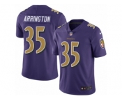 Youth Nike Baltimore Ravens #35 Kyle Arrington Limited Purple Rush NFL Jersey