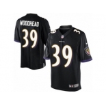 Youth Nike Baltimore Ravens #39 Danny Woodhead Limited Black Alternate NFL Jersey