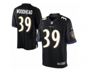 Youth Nike Baltimore Ravens #39 Danny Woodhead Limited Black Alternate NFL Jersey