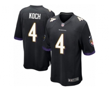 Youth Nike Baltimore Ravens #4 Sam Koch Black Alternate NFL Jersey