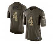 Youth Nike Baltimore Ravens #4 Sam Koch Limited Green Salute to Service NFL Jersey