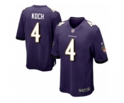 Youth Nike Baltimore Ravens #4 Sam Koch Purple Team Color NFL Jersey