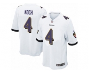 Youth Nike Baltimore Ravens #4 Sam Koch White NFL Jersey