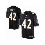 Youth Nike Baltimore Ravens #42 Marqueston Huff Limited Black Alternate NFL Jersey