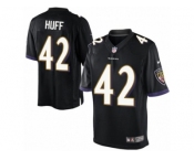 Youth Nike Baltimore Ravens #42 Marqueston Huff Limited Black Alternate NFL Jersey