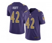 Youth Nike Baltimore Ravens #42 Marqueston Huff Limited Purple Rush NFL Jersey